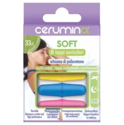 Cerumina Tappi Auricolari Soft Riduzione Rumore 33dB 8 Pezzi
