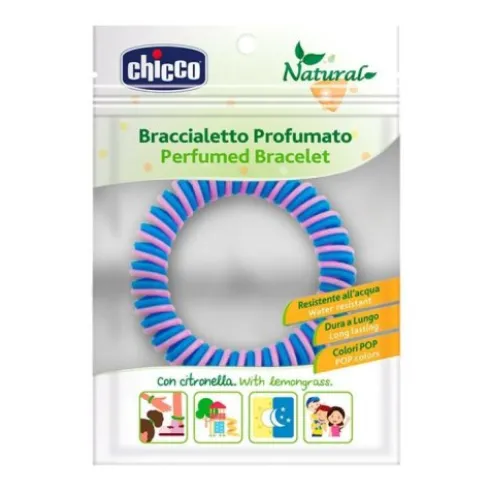 Chicco Braccialetto Antizanzare Profumato alla Citronella Azzurro