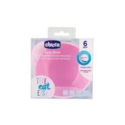 Chicco Ciotola Silicone Rosa con Ventosa per Bambini