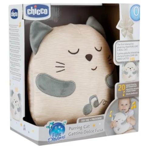 Chicco Gattino Dolce Fusa: Morbido Peluche Interattivo per la Nanna
