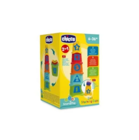 Chicco Gioco 2 in 1 Tazze Impilabili per Bambini