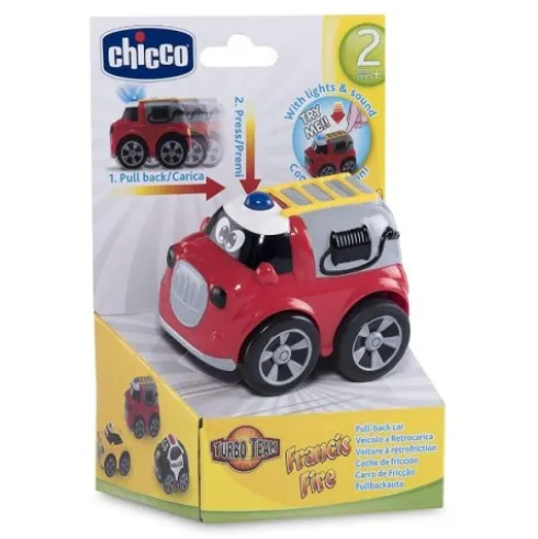 Chicco Gioco Turbo Team Pompieri Macchinina 2-6 Anni