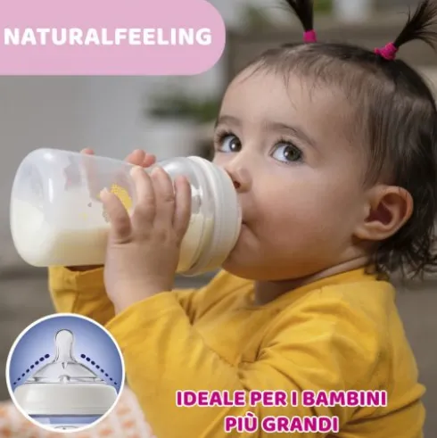 Chicco NaturalFeeling Biberon Flusso Rapido 330ml 6m+