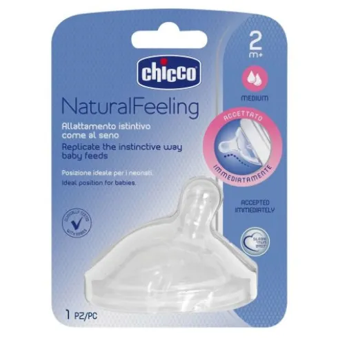 Chicco Natural Feeling Tettarella Flusso Medio 2+ Mesi Anticolica