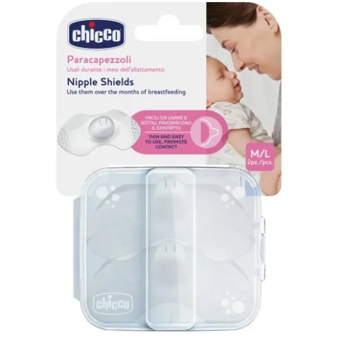 Chicco Paracapezzoli Silicone M/L Protezione Allattamento 2 Pezzi
