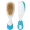 Chicco Spazzola e Pettine Azzurro Bianco Setole Naturali
