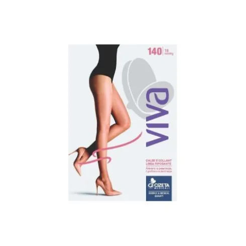 Cizeta Medicali Viva 140 Calza Autoreggente Maglia a Rete Nero Taglia 2