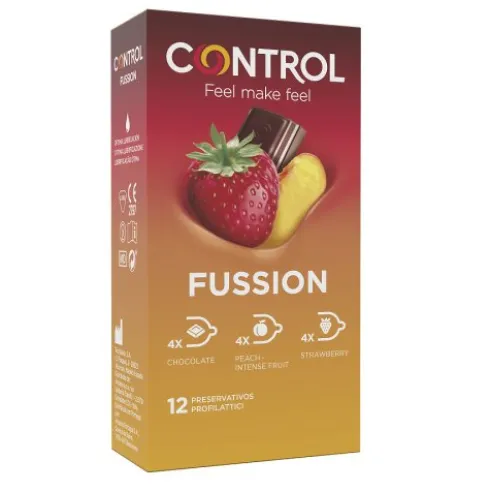 Control Fussion Profilattici Lubrificati in Lattice per Protezione IST 12 Pezzi