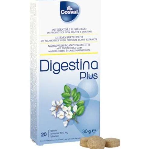 Cosval Digestina Plus Integratore Probiotico per Digestione 20 Tavolette