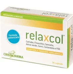 Cristalfarma Relaxcol Integratore per Gonfiore Addominale in Capsule da 36