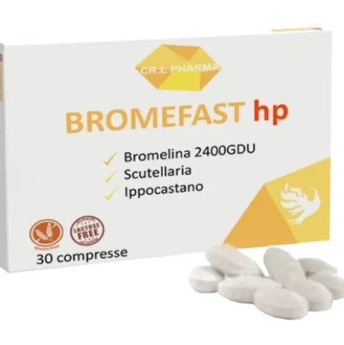 Cr.l Pharma Bromefast HP Integratore Drenante Antinfiammatorio 30 Compresse