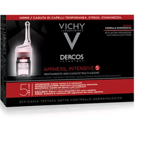 Dercos Aminexil Intensive 5 Trattamento Anticaduta 42 fiale Uomo