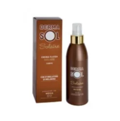DERMASOL Solaire Crema Corpo Fluida con Stimolatore di Melanina Protezione Solare Media 125 ml