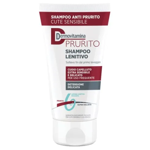Dermovitamina Prurito Shampoo Lenitivo - Shampoo delicato per cuoio capelluto sensibile - 200 ml