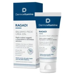 Dermovitamina Ragadi Balsamo Piedi Urea 10% - Balsamo idratante per piedi e talloni secchi - 75 ml
