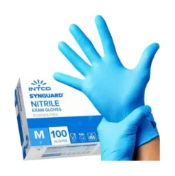 Diacare Synguard Guanti in Nitrile Senza Polvere Taglia L, Monouso