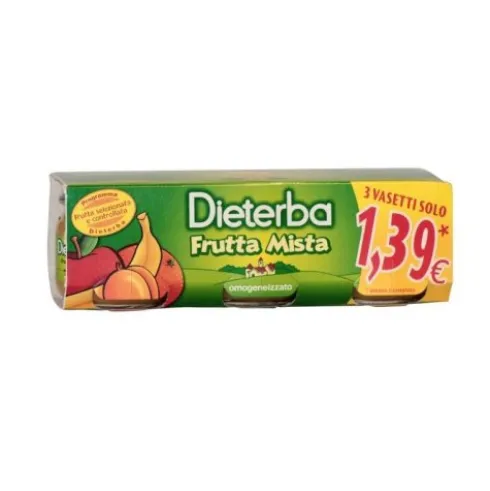 Dieterba Omogeneizzato Frutta Mista dal 4° Mese 3x80g