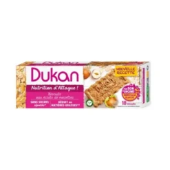 Dukan Biscotti Crusca d'Avena Nocciola, Ricchi di Fibre - 6 Sacchetti