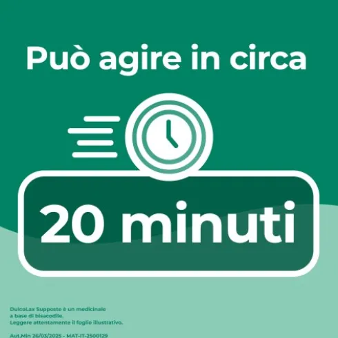Dulcolax - Lassativo ad azione rapida contro la stitichezza occasionale - 6 supposte