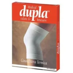 Dupla Ginocchiera Termica Ortopedica Bianca Taglia M