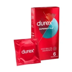Durex Supersottile Close Fit Preservativi Extra Lubrificati Aderenti 6 Pezzi