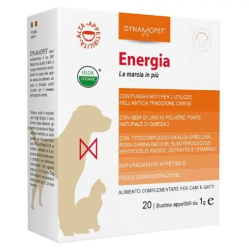 Dynamopet Energia Integratore Energetico per Cani e Gatti - 20 Bustine