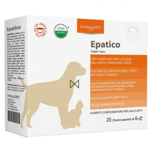 Dynamopet Epatico Supporto Fegato per Cani e Gatti 20 Bustine