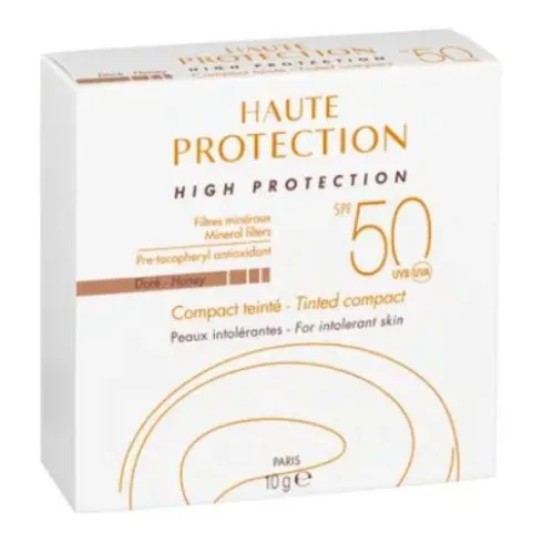 Eau Thermale Avene Compatto Colorato Tonalità Dorato SPF 50 - Protezione Solare Molto Alta uniformante - 10 g