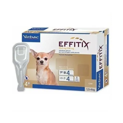 Effitix Spot-On Cani 1,5-4 Kg Antiparassitario 4 Pipette
