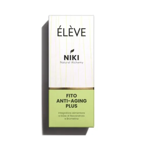 Eleve Niki Fito Anti-Aging Plus - Integratore alimentare drenante con Resveratrolo e Bromelina - 90 capsule