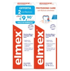 Elmex Protezione Carie Collutorio Bipack - Senza alcool - 2 x 400 ml