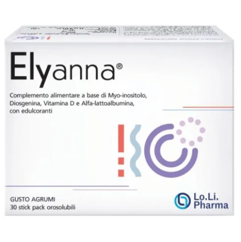 Elyanna - Integratore alimentare a base di Myo inositolo per i disturbi del ciclo mestruale - 30 Stick