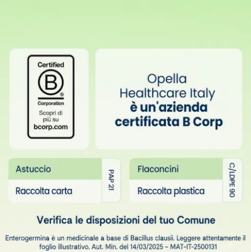 Enterogermina 2 Miliardi - Equilibrio della flora batterica intestinale - 20 flaconcini da 5 ml