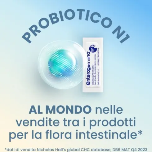 Enterogermina 6 Miliardi - Equilibrio della flora batterica intestinale - 9 bustine orosolubili