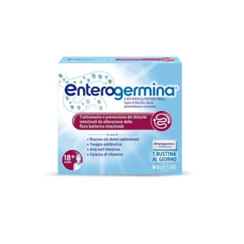 Enterogermina 6 Miliardi - Equilibrio della flora batterica intestinale - 9 bustine orosolubili
