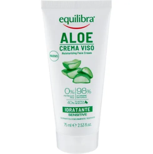 Equilibra Aloe Crema Viso Idratante e Lenitiva per Pelli Sensibili 75ml