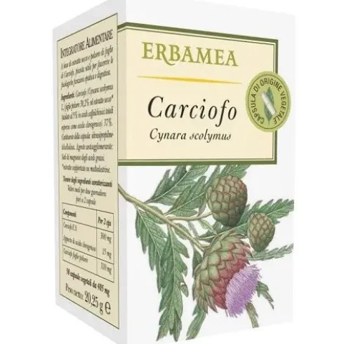 Erbamea Carciofo Integratore Funzione Epatica e Digestiva 50 Capsule