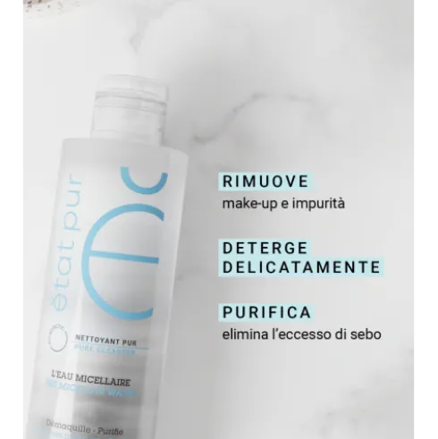 Etat Pur Acqua Micellare - Detergente struccante per viso e occhi - 200 ml