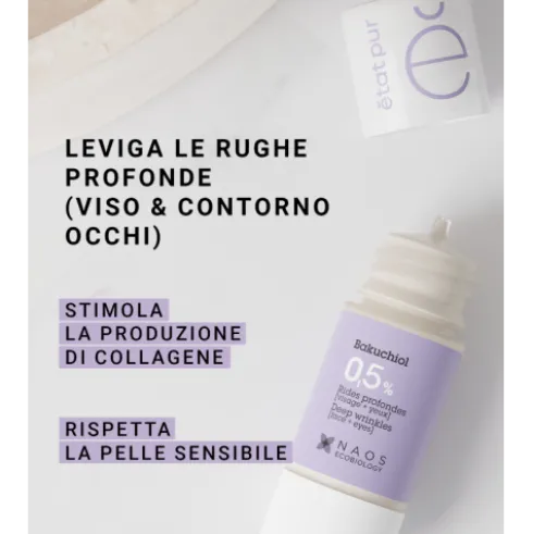 Etat Pur Bakuchiol 0,5% - Attivo puro antirughe ed anti-età - 15 ml
