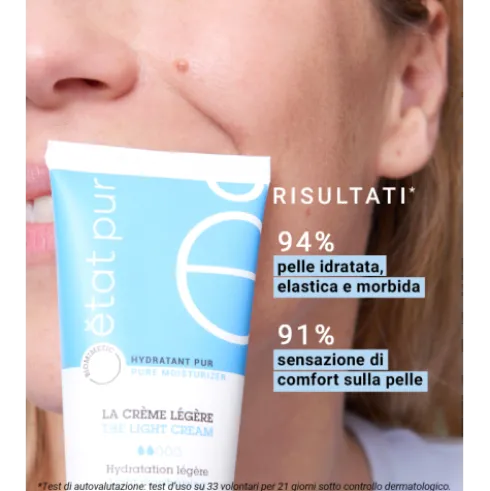Etat Pur Crema Idratante Leggera - Crema viso idratante per pelle da normale a mista - 50 ml