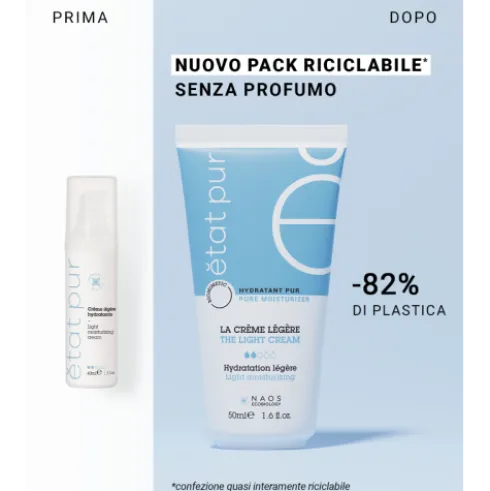 Etat Pur Crema Idratante Leggera - Crema viso idratante per pelle da normale a mista - 50 ml