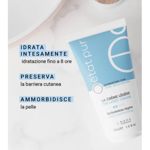Etat Pur Crema Idratante Leggera - Crema viso idratante per pelle da normale a mista - 50 ml