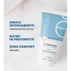 Etat Pur Crema Idratante Ricca - Crema viso idratante per pelle secca e molto secca - 50 ml