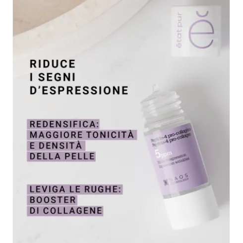 Etat Pur Peptide-4 Pro Collagene 5ppm - Attivo puro antirughe - 15 ml