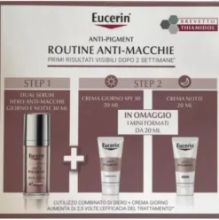 Eucerin Anti-pigment Pacchetto Routine Antimacchie - Siero antimacchie 30 ml + Crema giorno SPF30 20 ml + Crema notte 30 ml