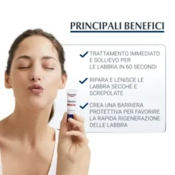 Eucerin Aquaphor SOS Riparatore Labbra - Balsamo protettivo per labbra secche e screpolate - 10 ml