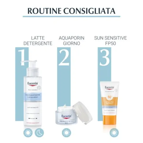 Eucerin Aquaporin Active Light - Crema viso idratante leggera per pelle secca - 50 ml