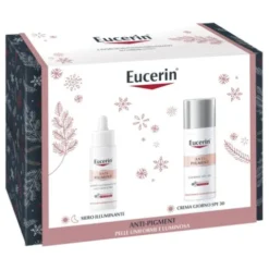 Eucerin Cofanetto di Natale Anti-Pigment - Siero illuminante anti macchie 30 ml + Crema viso da giorno SPF30 50 ml