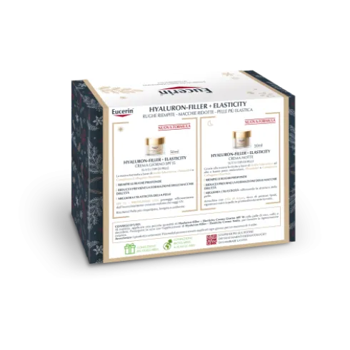 Eucerin Cofanetto di Natale Hyaluron Filler Elasticity Creme - Crema giorno SPF15 50 ml + Crema notte 50 ml