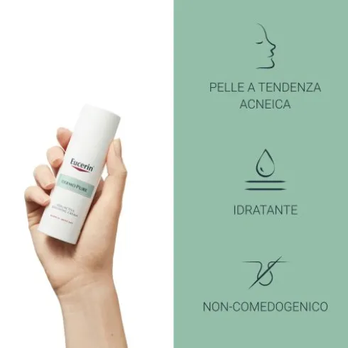 Eucerin Dermopurifyer Trattamento Lenitivo - Crema viso lenitiva per pelle a tendenza acneica - 50 ml